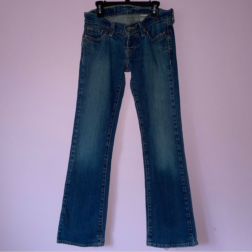 Vintage Lucky Brand Size 25S Lil Maggie Low Rise Flare Denim Jeans Y2K
